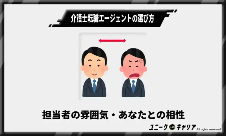 介護士転職エージェントの選び方4　担当者の雰囲気・あなたとの相性