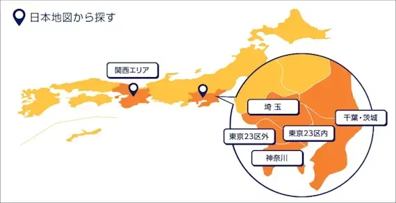 テイケイワークスの求人分布図