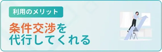 転職サイトを利用するメリット4. 職場との交渉を代行してくれる