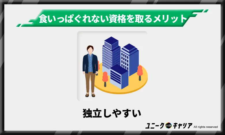 食いっぱぐれない資格を取ることのメリット 独立しやすい