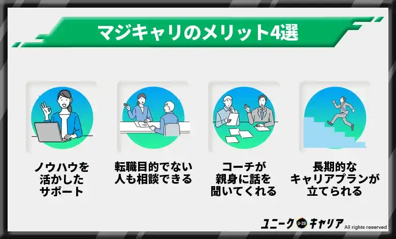 マジキャリの良い評判からわかるメリット4選