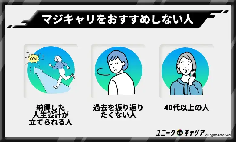 マジキャリをおすすめしない人の特徴3選