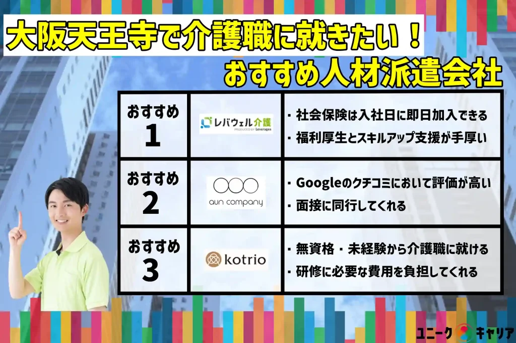 大阪天王寺　介護　おすすめ　人材派遣会社