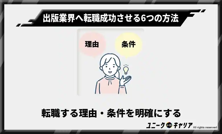 転職する理由・条件を明確にする