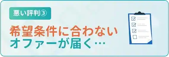 希望と異なる求人オファーが届く