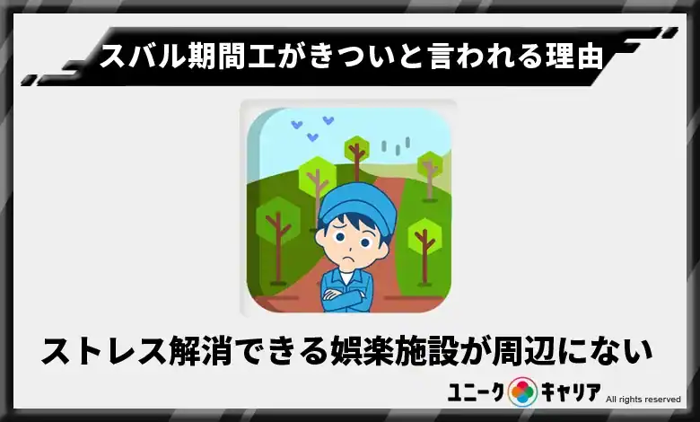 ストレス解消できる娯楽施設が周辺にない