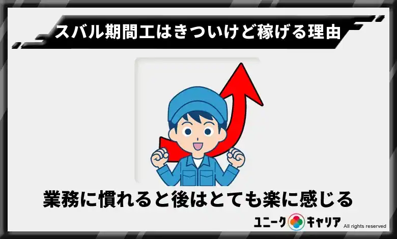 期間工の業務に慣れると後はとても楽に感じる