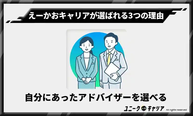 自分にあったアドバイザーを選べる