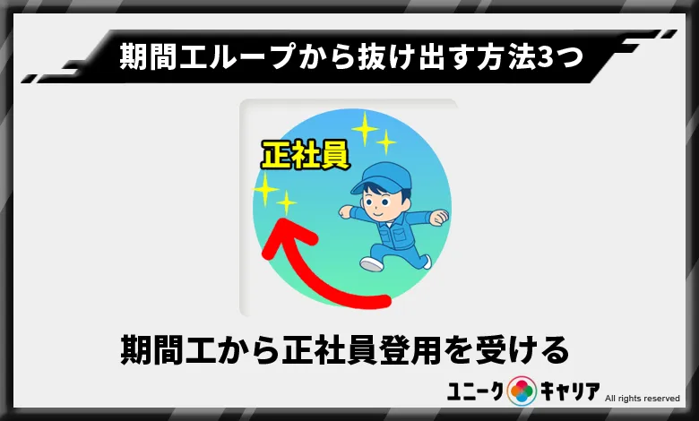 期間工から正社員登用を受ける