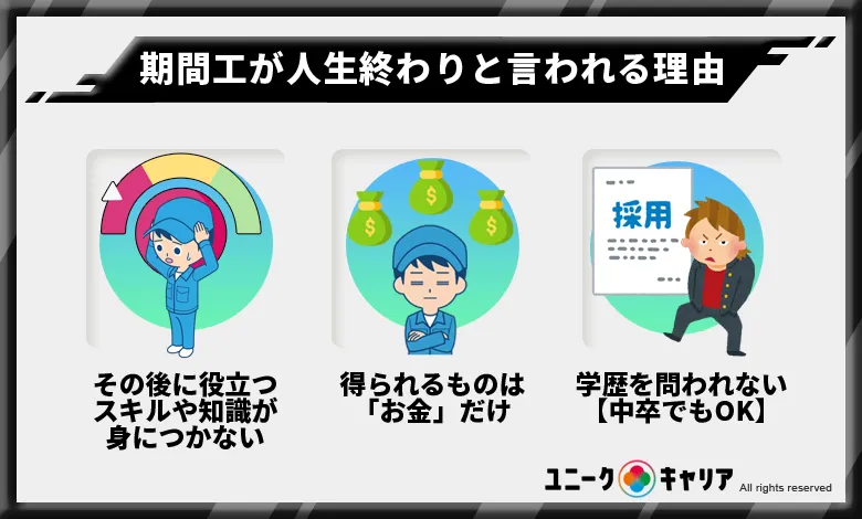 期間工が人生終わりだと言われがちな3つの理由