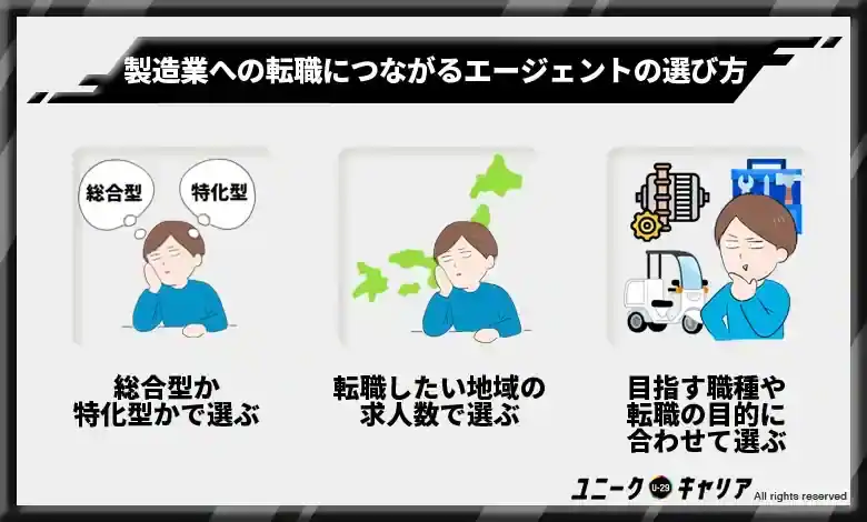 製造業への転職につながる転職エージェントの3つの選び方