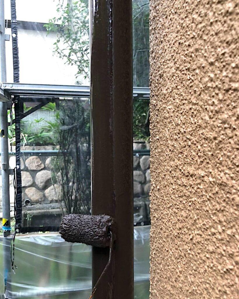 樋塗装　上塗り2回目
