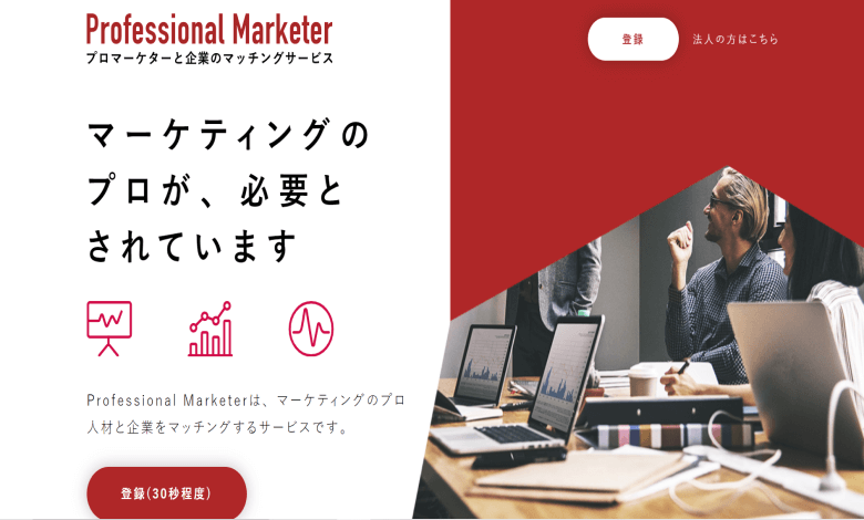 フリーランス　サイト　仕事　professional Marketer