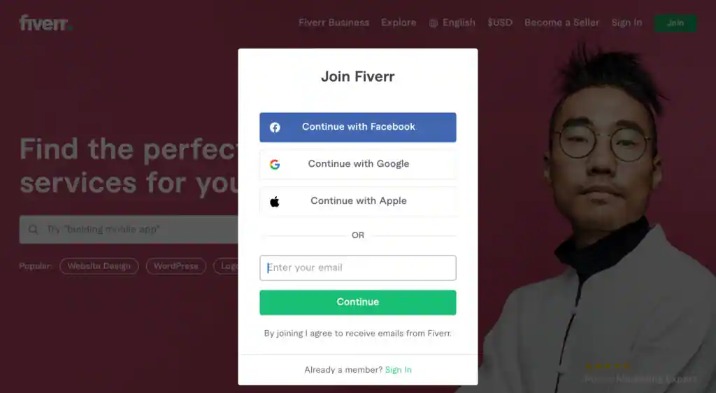 【スムーズ】Fiverrに実際に登録してみた人の感想