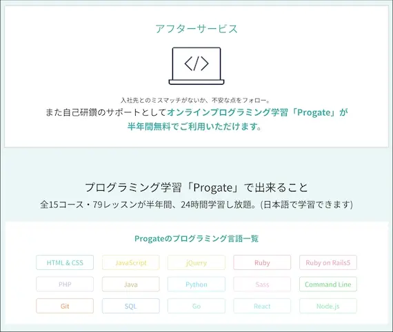 レバテックキャリア_Progate_スクショ